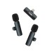 Digitek® (DWM-009 PRO Wireless Microphone & Receiver with Lightning Connector & 2 Mic, 4Hr Battery, only for iPhones with Lightning (LTC), Ideal for Voice Recording
