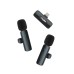 Digitek® (DWM-009 PRO Wireless Microphone & Receiver with Lightning Connector & 2 Mic, 4Hr Battery, only for iPhones with Lightning (LTC), Ideal for Voice Recording