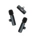 Digitek® (DWM-009 PRO Wireless Microphone & Receiver with Lightning Connector & 2 Mic, 4Hr Battery, only for iPhones with Lightning (LTC), Ideal for Voice Recording