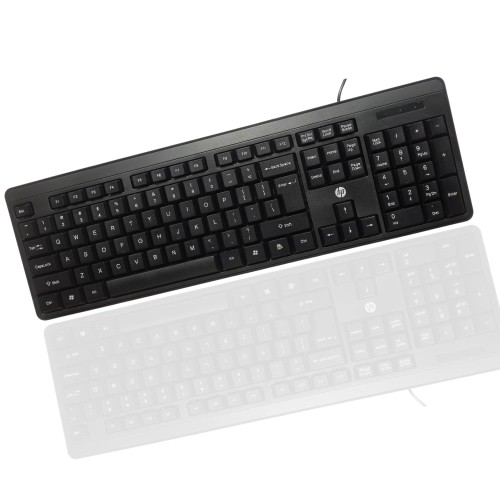 HP K160 Wired USB Standard Desktop Keyboard Compatible with Desktop, Laptop  (Black)
