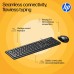 HP KM200 Wireless Mouse and Keyboard Combo, Full-Size Ergonomic Design, 3 Button and Built-in Scroll Wheel, 2.4 GHz Wireless connectio, 3 Years Warranty (7J4G8AA)