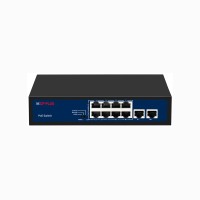 CP Plus 10 Ports Fast Ethernet with 8 PoE Ports (10/100 Mbps); 2 Uplink Ports (100 Mbps) POE Switch | Max. 30W Output of Single PoE Port | LED Light Indicators | Plug & Play - CP-DNW-HPU8H2-96-V2