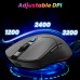 Ant Esports KM500 Pro Wireless Gaming Keyboard and Mouse Combo, LED Backlit Rechargeable 2000mAh Battery, Mechanical Feel Anti-ghosting Keyboard + 6D 3200DPI Mice for PC Gamer (Black)