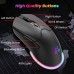 Ant Esports KM500 Pro Wireless Gaming Keyboard and Mouse Combo, LED Backlit Rechargeable 2000mAh Battery, Mechanical Feel Anti-ghosting Keyboard + 6D 3200DPI Mice for PC Gamer (Black)