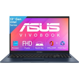 ASUS Vivobook 15, Intel Core i3 13th Gen 1315U, 12GB RAM, 512GB SSD, FHD 15.6